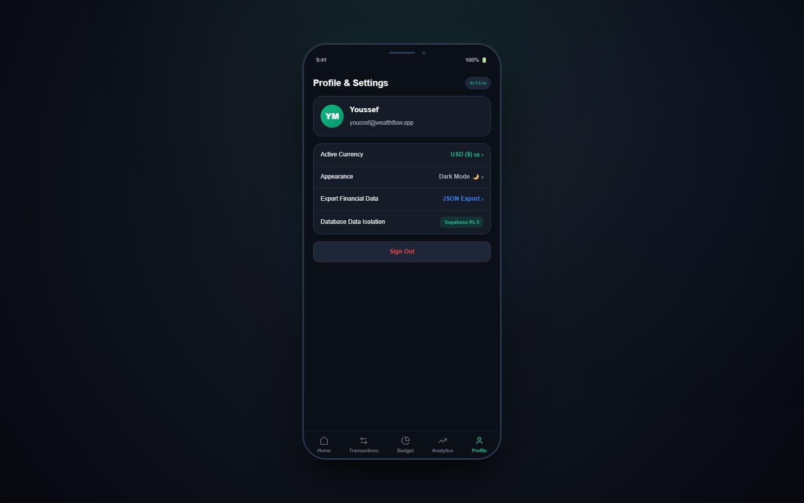 WealthFlow - Multi-Currency Formatting & Native Data Export